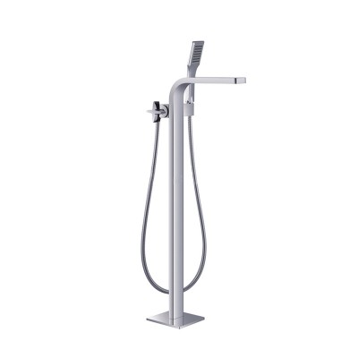 Bathroom Shower Brass  Floor Tub Faucet with Hand Shower Free Standing bath faucet