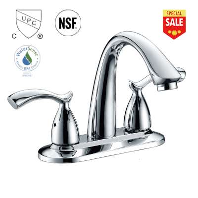 upc modern kitchen design Dual Handle Chrome Finish high quality and cheap wash basin faucets